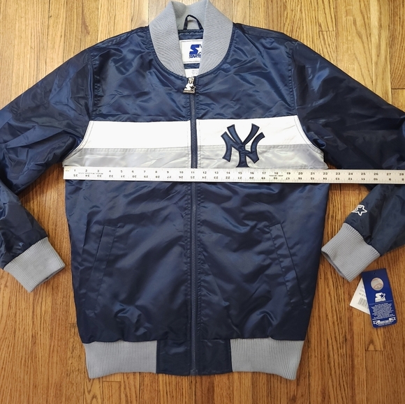 New York Yankees Starter Mens Jacket Size M NEW Full Zip Satin Style - Picture 8 of 12